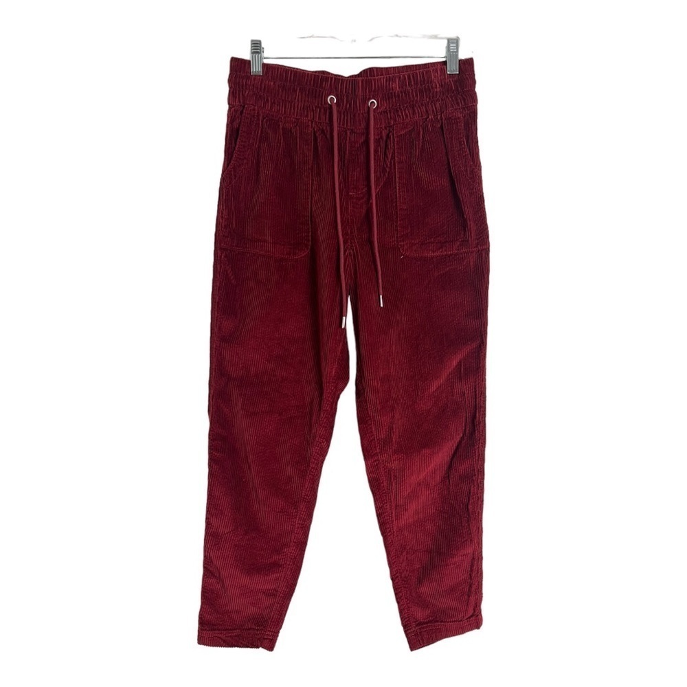 Time And Tru Corduroy Ruby Burgundy Pant With Adjustable Waist String Size 0-2 - Picture 2 of 10